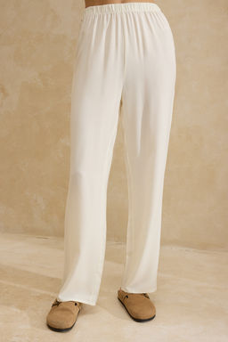 Ekru Duz Shally Dokuma Pijama Tak?m? THMSS26PT00029 - Trendyolmilla фото 8