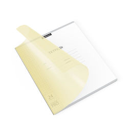 Тетрадь 24 листа клетка ErichKrause Классика CoverPrо Pastel желтая пластиковая обложка