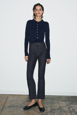 ZW COLLECTION BOOTCUT MID-WAIST JEANS - Zara фото 8