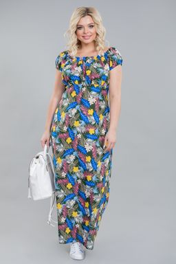 Платье 1150 цветы на зеленом - Novita фото 3