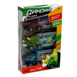 Набор грузовиков DINO, 3 шт, с динозаврами - Автоград фото 6