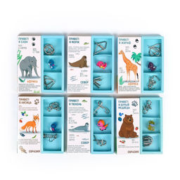 Головоломка металлическая «Животные мира», в шоубоксе