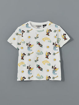 Mickey Mouse Bask?l? Erkek ?ocuk Pijama ?st