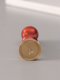 Печать для сургуча с пластиковой ручкой «Классика цифра 4», 2.5×2.5×6.3 см