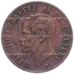 Монета 1 чентезимо 1867 года M Италия