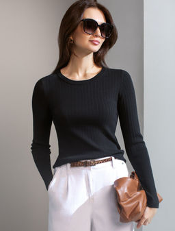 Джемпер тонкой вязки из вискозы с нейлоном