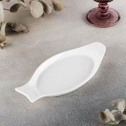 Блюдо для рыбы Wilmax, 22×10.5 см, фарфор, белое