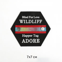 Аппликации пришивные арт.TBY.2389 Wildliff 7х7см, черный уп.10 шт