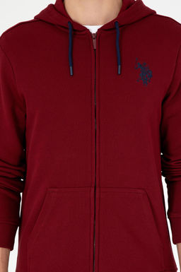 Мужской бордово-красный свитшот - U.s. polo assn фото 6