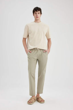 Oversize Genis Kal?p Bisiklet Yaka K?sa Kollu Tisort - Defacto фото 4