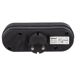 S-ES3-16O BLACK Разветвитель сетевой, б/з. 3 гнезда. 16А, 3500Вт. Черный. ТМ Uniel
