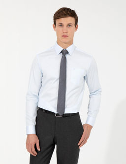 A__k Mavi Regular Fit Uzun Kollu Klasik G_mlek