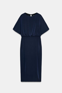FITTED MIDI DRESS WITH SHORT SLEEVES - Zara фото 8
