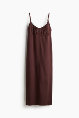 Vestido de tirantes en mezcla de lino - H&m фото 2