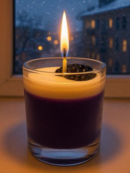 Свеча ароматическая в стакане"Ежевичный щербет" 60 гр