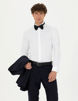 Beyaz Slim Fit Smokin G_mlek