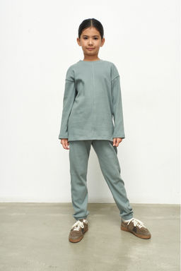Лонгслив детский Home Серо-ментоловый - Erist store фото 3