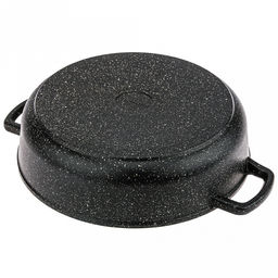 Жаровня с антипригарным покрытием 2,5л, д24см "Гранит Induction", h7см, s0,4см, литые ручки, стеклянная крышка с пароотводом, подарочная упаковка (Россия) Подходит для всех видов плит, включая индукционную.