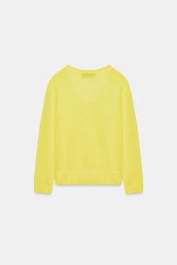 CHAQUETA PUNTO FINO / Amarillo