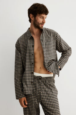 Camisa y pantal?n de pijama en franela - H&m фото 6