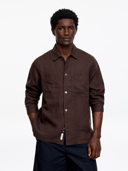 Camisa de lino holgada