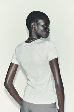 MINIMAL SHORT SLEEVE T-SHIRT - Zara фото 4