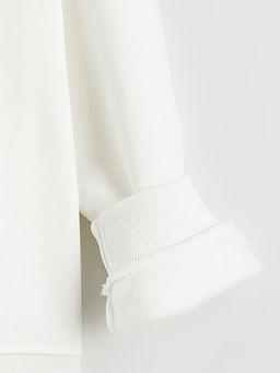 Fiyonk Bask?l? K?z ?ocuk Sweatshirt