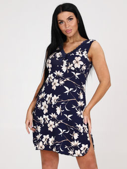 717-С СОРОЧКА ЖЕНСКАЯ (Нарцисс на синем) - А-дина фото 3