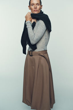 MIDI BALLOON SKIRT WITH BELT - Zara фото 6