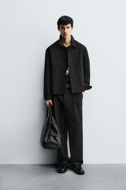 RELAXED FIT PLEATED TROUSERS - Zara фото 11
