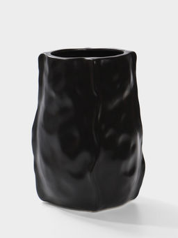 Ваза настольная керамика "Габино" 18,5х12 см, чёрный