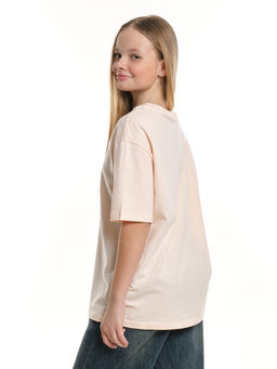 Футболка однотонная база 22-1405 персиковый - Mini maxi фото 11