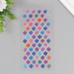 Цена за 2 шт. Наклейки для творчества пластик «Фиолетовая плитка», 9.3×20.4 см