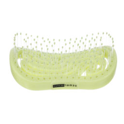 Щетка серия " Wave", продувная, с нейлоновым штифтом, форма волна DEWAL BEAUTY DBEG4-light green