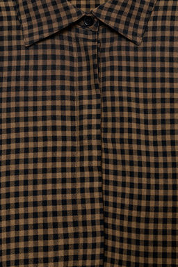 ZW COLLECTION GINGHAM BLOUSE - Zara фото 9