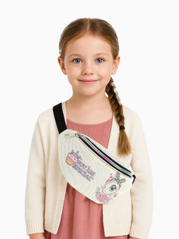 Сумка поясная детская на молнии «Выбражулька», молочная