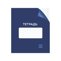 Цена за 10 шт. Тетрадь 24 листа в клетку Calligrata «Однотонная Классика с уголком. Эконом», обложка мелованный картон, ВД-лак, блок №2 (серые листы), МИКС