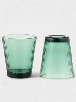 Набор посуды Вино Верде, 5 предметов: 2 стакана 330 мл, 2 тарелки 280 мл, салатник 1.6 л, стекло, зелёные - Simaland фото 2