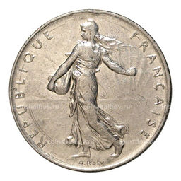 Монета 1 франк 1977 года Франция