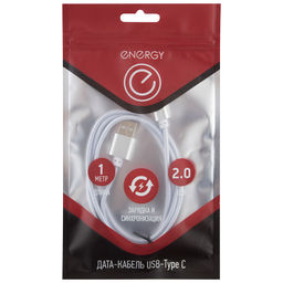 Цена за 2 шт. Кабель Energy ET-01 USB/Type-C, цвет - серебро 006372