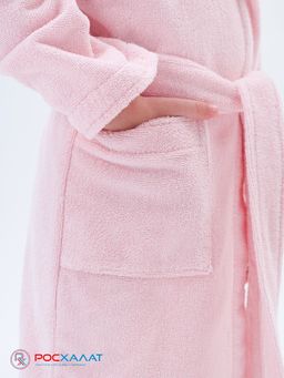 Детский махровый халат с капюшоном розовый МЗ-04 (7)