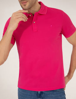 Pembe Slim Fit Polo Yaka Merserize Ti__rt