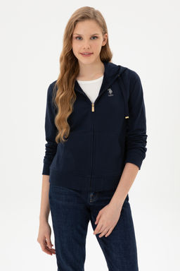 Kad_n Lacivert Sweatshirt Sepette S_rpriz _ndirim - U.s. polo assn фото 10