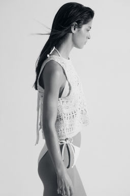 Top playero de algod?n efecto crochet - H&m фото 6