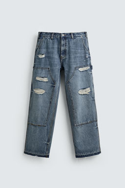 JEANS BOLSILLO CARPINTERO RELAXED FIT / Azul - Zara фото 8