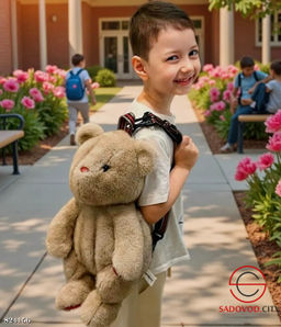 Плюшевая мягкая игрушка мишка рюкзак