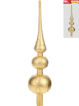 Наконечник на елку 29см (НУ-0480) золотой