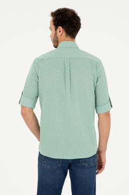 Мужская рубашка зеленого цвета с длинным рукавом Неожиданная скидка в корзине - U.s. polo assn фото 5