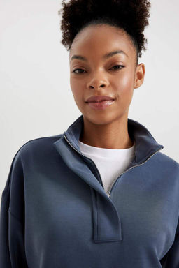 DeFactoFit Спортивная толстовка Oversize премиум-класса с высоким воротником  фото 8