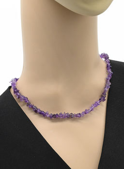 Бусы крошка из аметиста, 39см